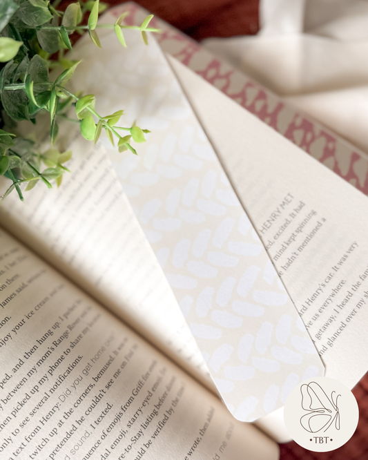 Linen Book Jacket Bookmark